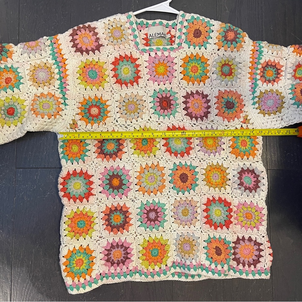Alemais Cotton Crochet Oversized Top size 8 women’s - Picture 7 of 13